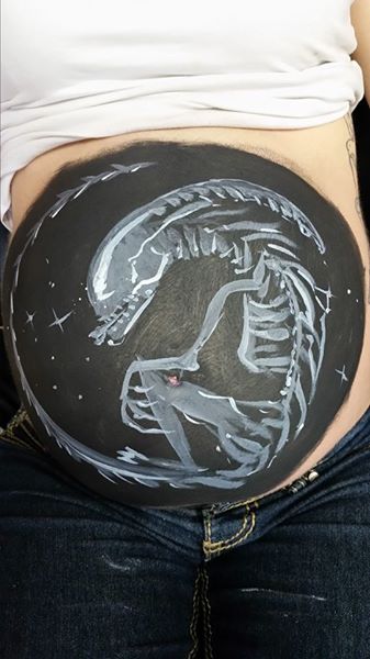 Pregnet belly painting Lizzy