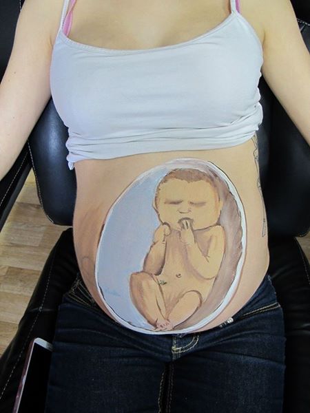 pregnet body painting Lizzy